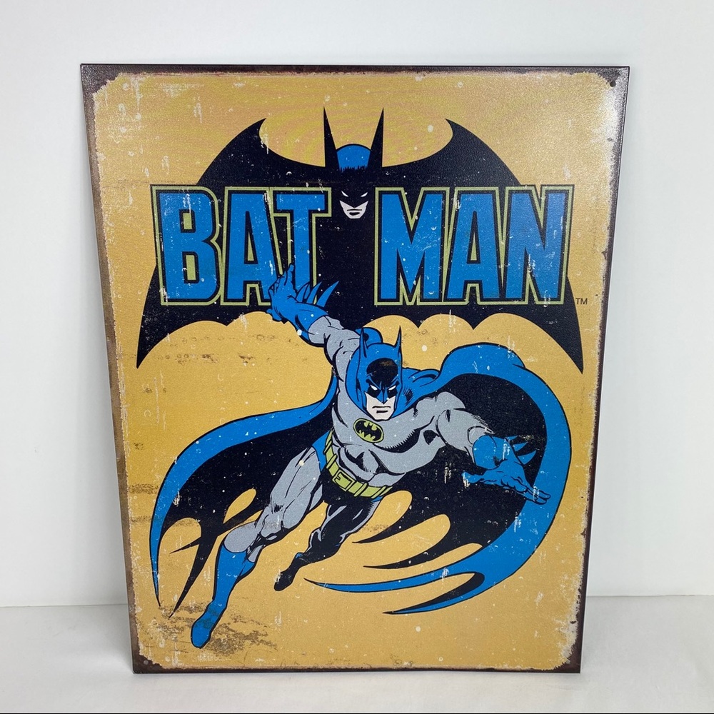 DC Comics Batman Vintage Style Tin Poster 12.5x16”